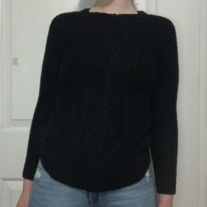 Black knitted sweater